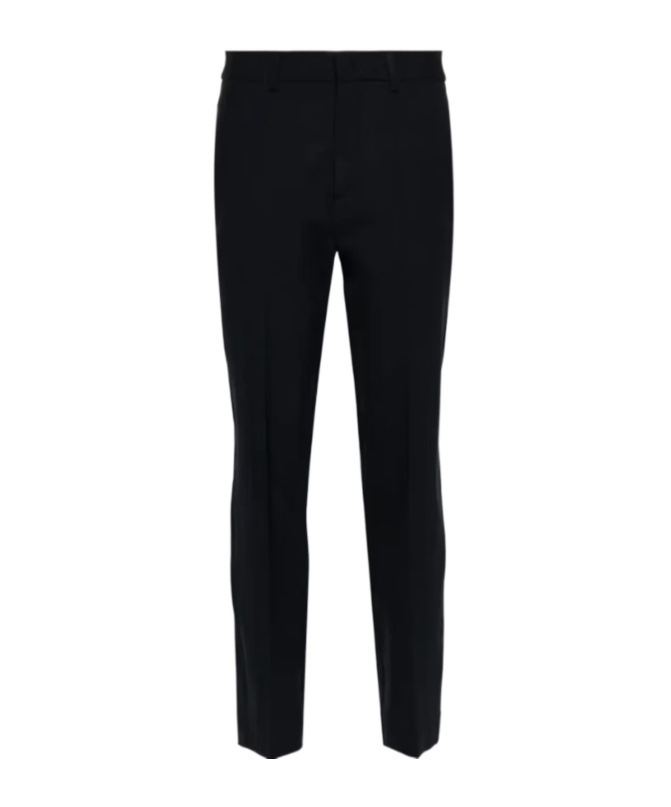 P.a.r.o.s.h Parosh Lille Wool Blue Trousers In Black