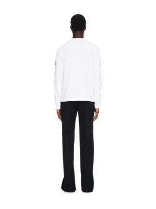 Off-white Diag-stripe Embroidered Sweatshirt In White