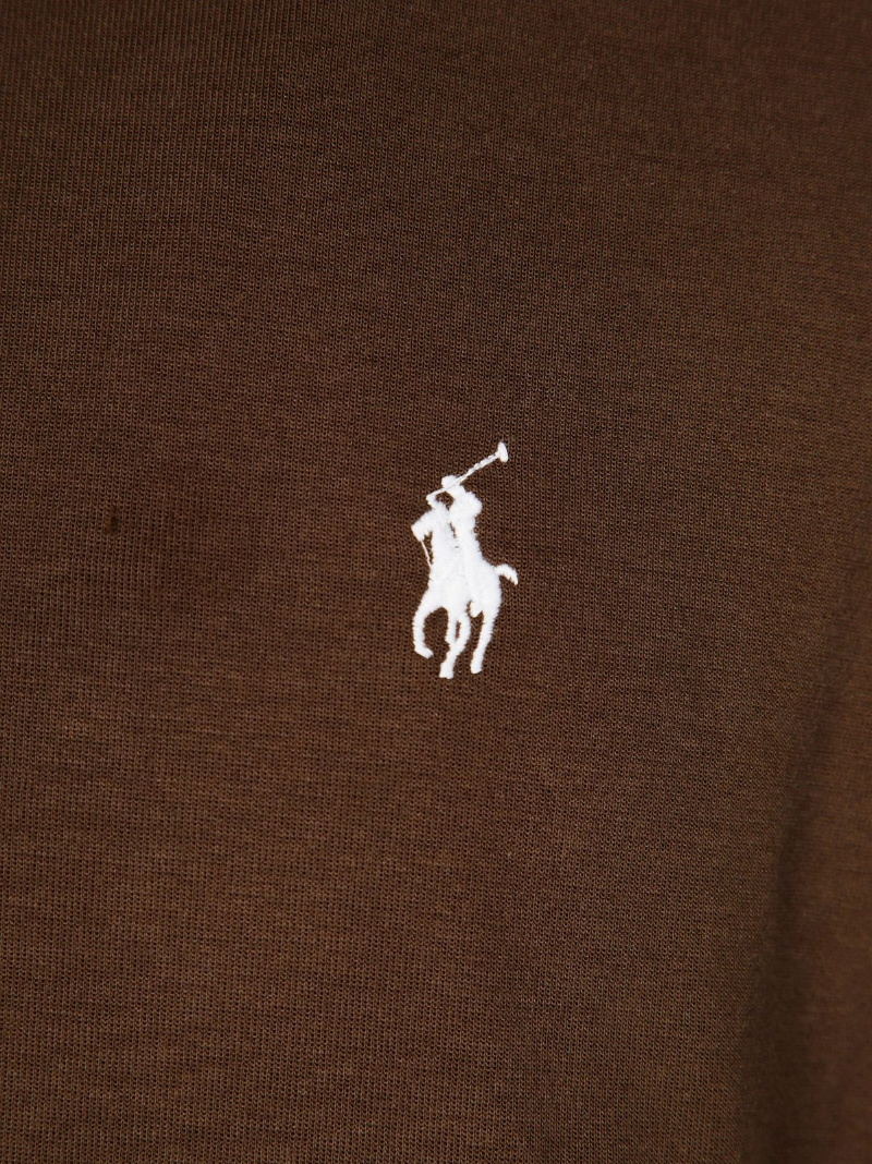 Polo Ralph Lauren Long Sleeve Shirts Man Ralph Lauren - Lspohood M2 Long Sleeve Knit - Brown In Brown