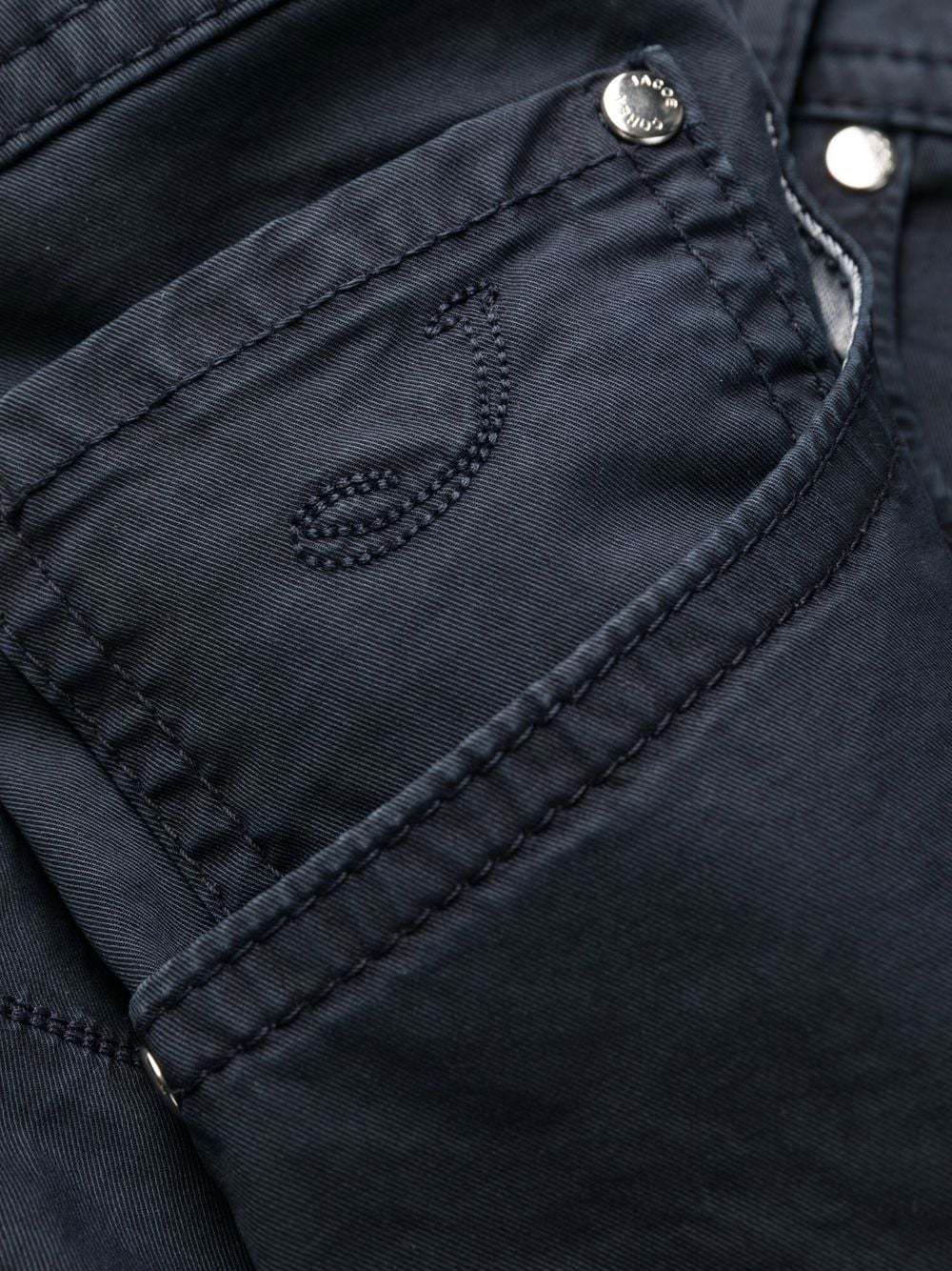 Jacob Cohen Embroidered-logo Jeans In Black