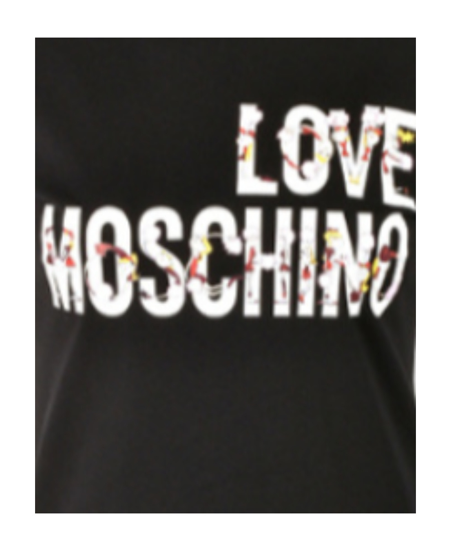 Moschino Cartoon Letter Logo T-shirt In Black