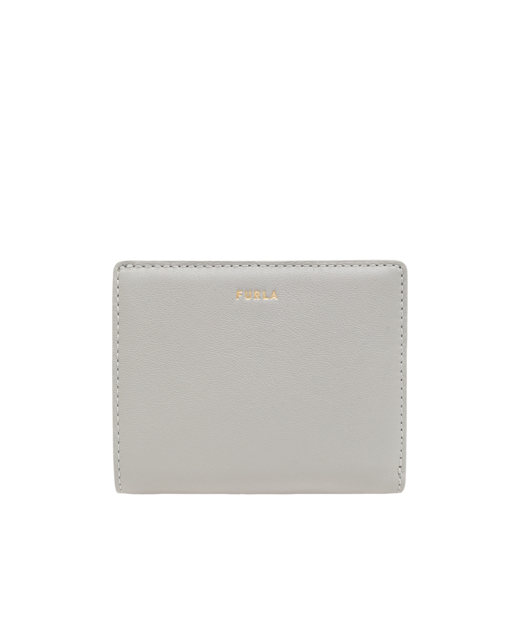 Furla Logo Embossed Bifold Wallet In Gray