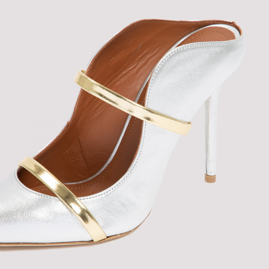 Malone Souliers Decollete Mules With Metallic Nappa