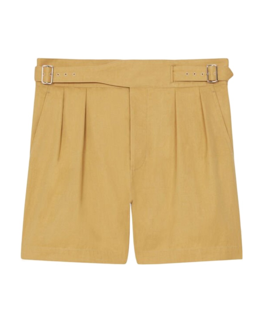 Kenzo Buckle-detail Shorts In Brown