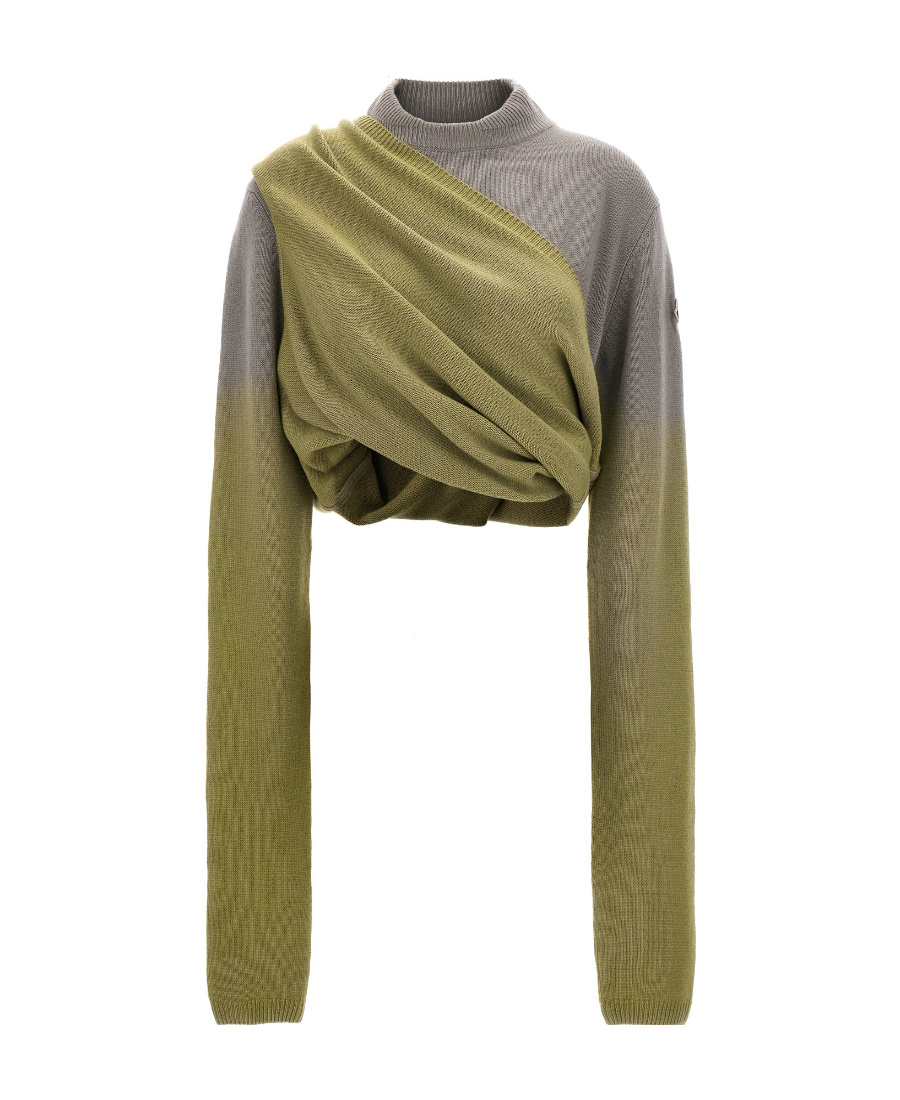 Moncler X Rick Owens X Rick Owens Cut-out Jumper In Green