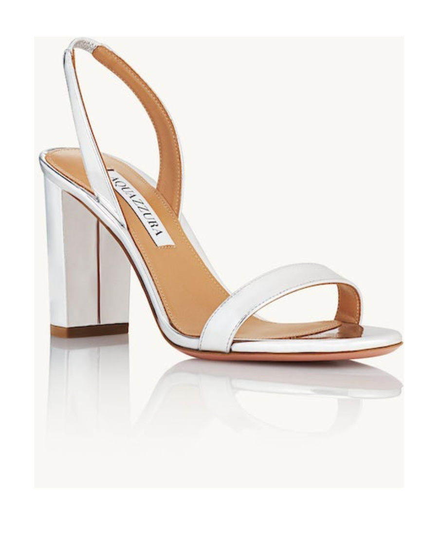 Aquazzura No Nude 90mm Block-heel Sandals In White