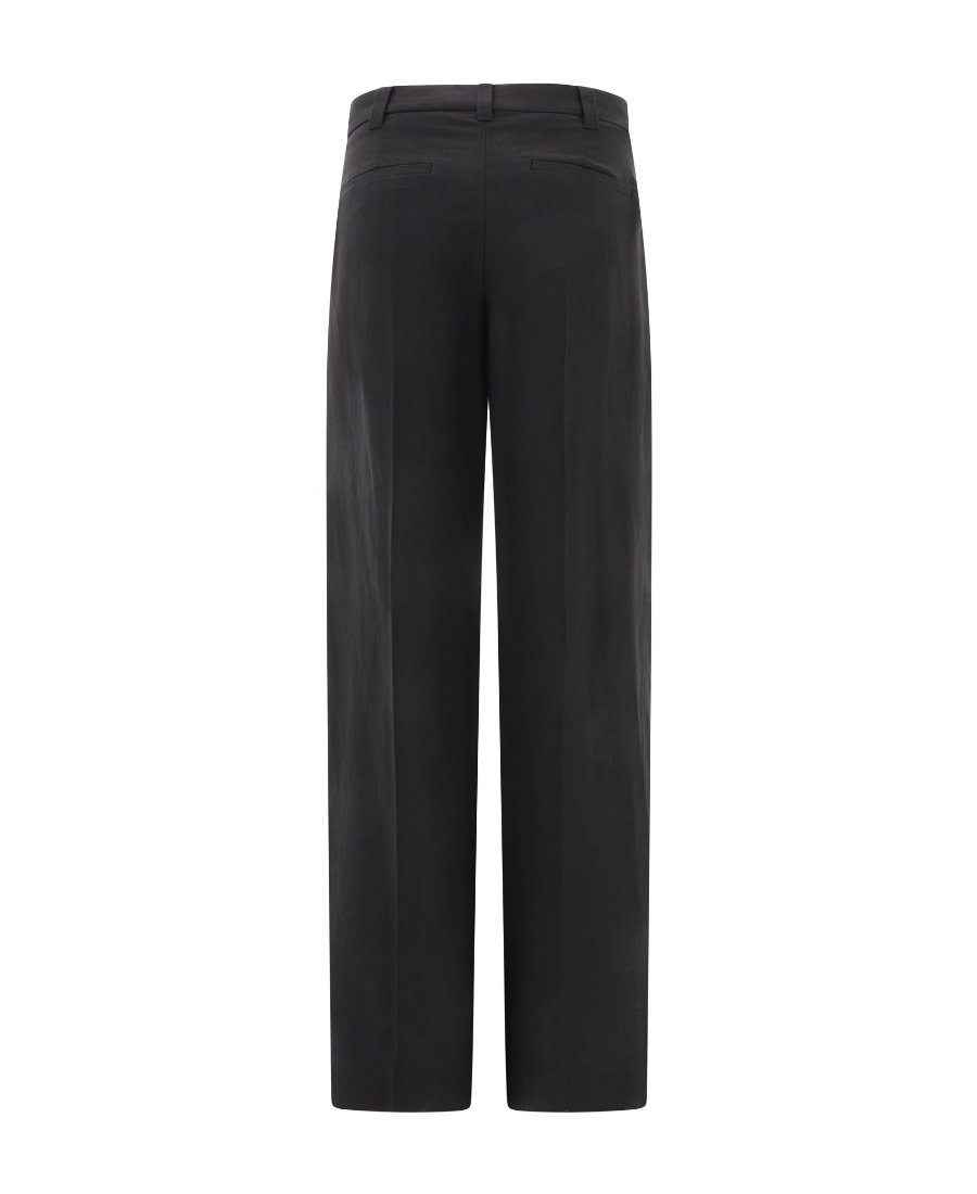 Brunello Cucinelli Pleated Straight-leg Trousers In Black
