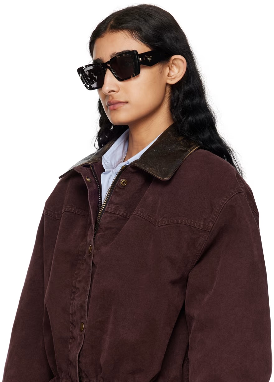 PRADA PRADA EYEWEAR RECTANGULAR FRAME SUNGLASSES