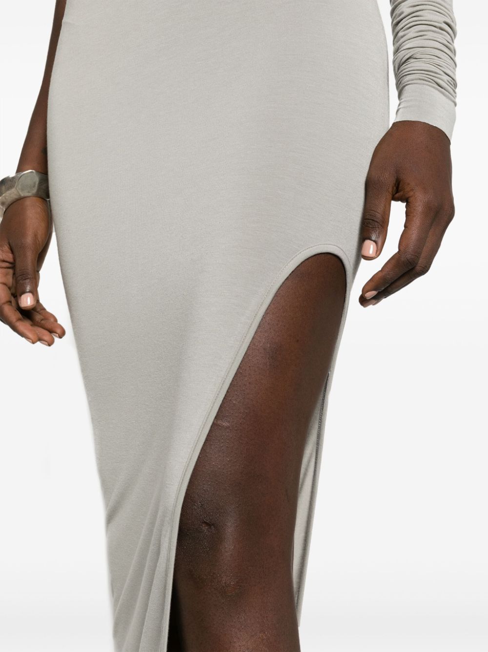 Rick Owens Sivaan Ziggy One-shoulder Gown In Nude