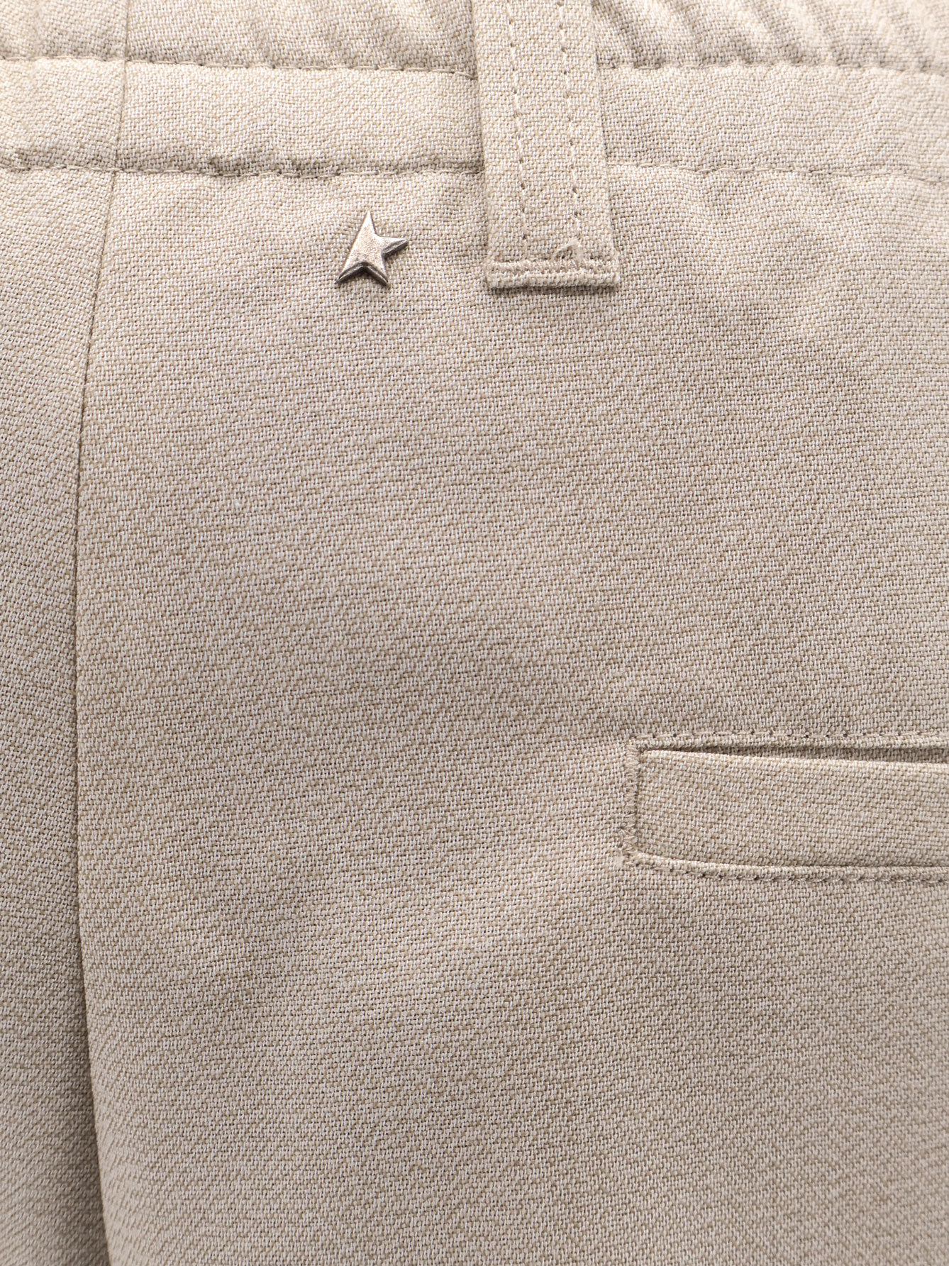 Golden Goose Isiah Slacks Jogging Wool And Cotton Trouser In Nude