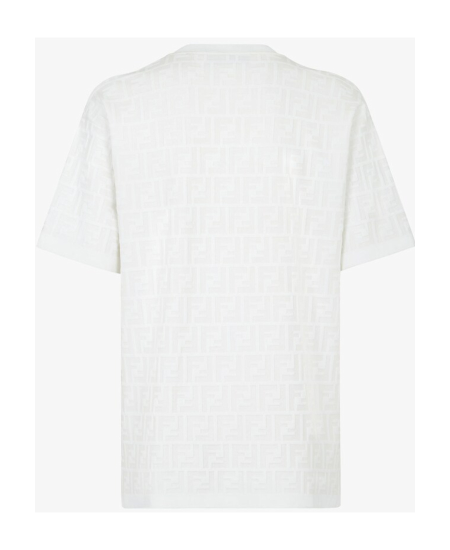 Shop Fendi White Viscose Jumper