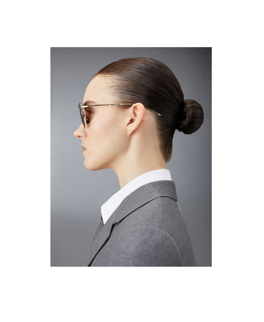 Thom Browne Ivatoa Sunglasses With Square Frames In Brown