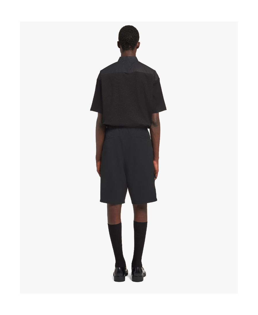 Prada Wool Bermuda Shorts In Black