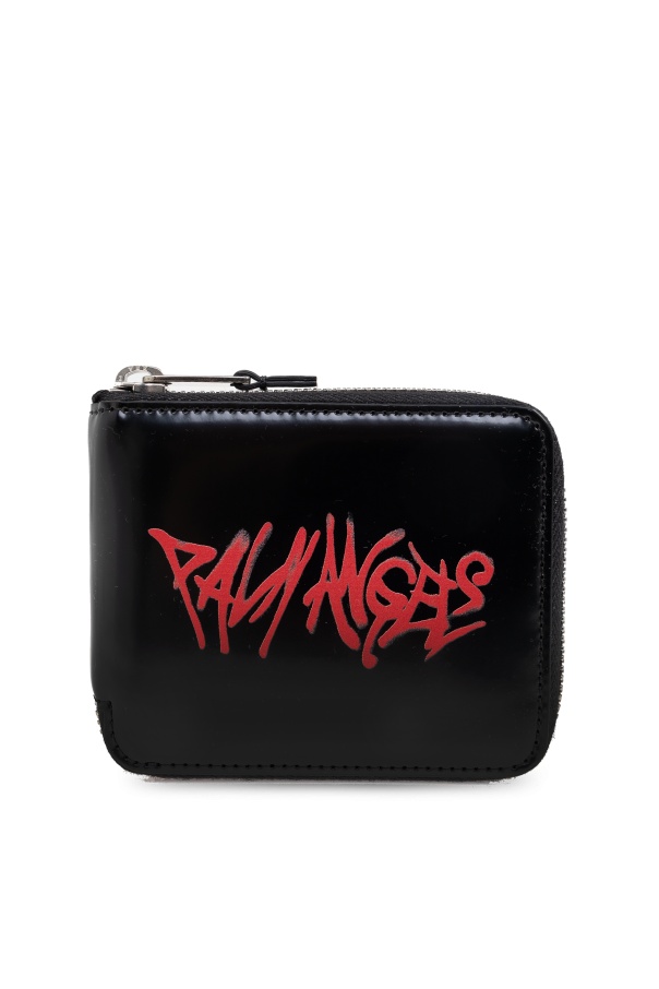 Palm Angels Zipper Wallet In Black