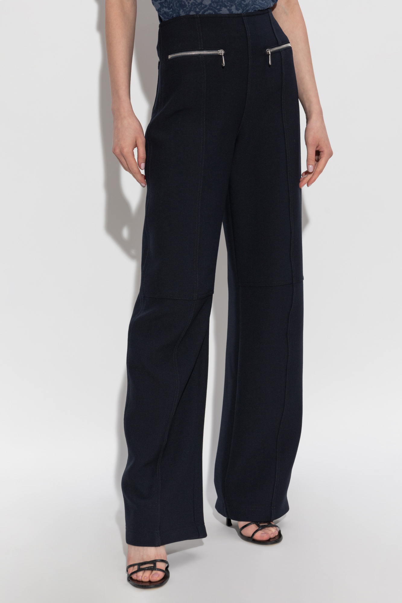 Etro Pleated Front Casual Pants In Black