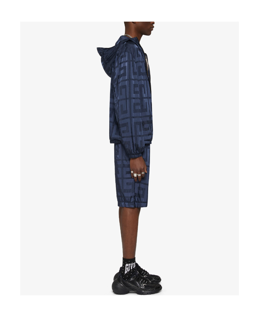 Givenchy 4g-jacquard Nylon Windbreaker Jacket In Blue