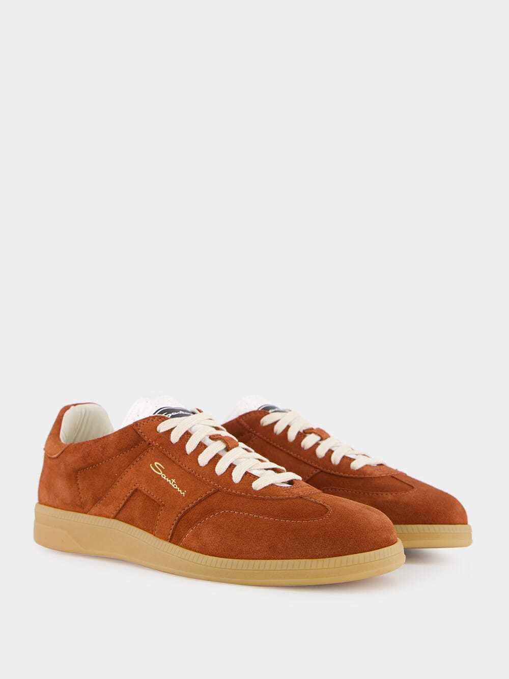 Santoni Dbs Oly Lace-up Sneakers In Brown