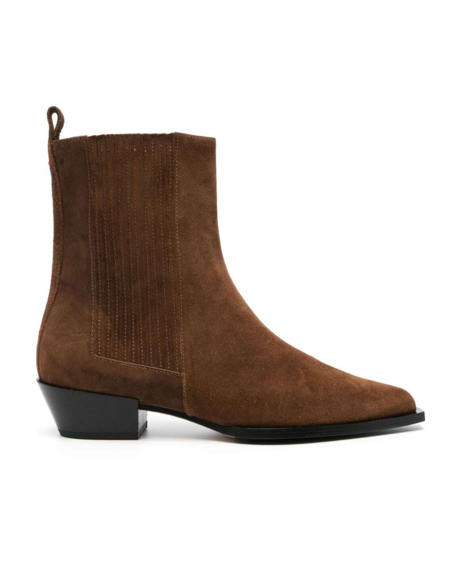 Aeyde 40mm Belinda Suede Ankle Boots In Brown
