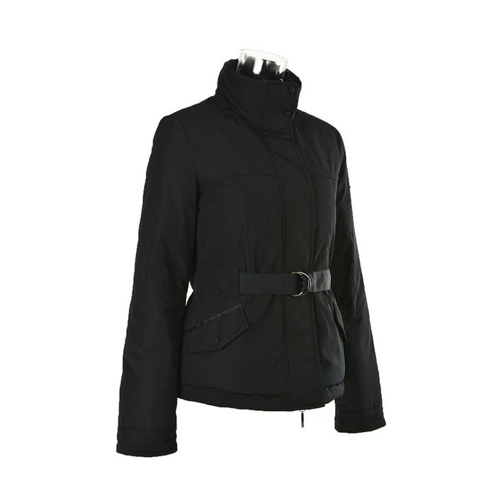 Shop Armani Jeans Long-sleeved Down Jacket In Black