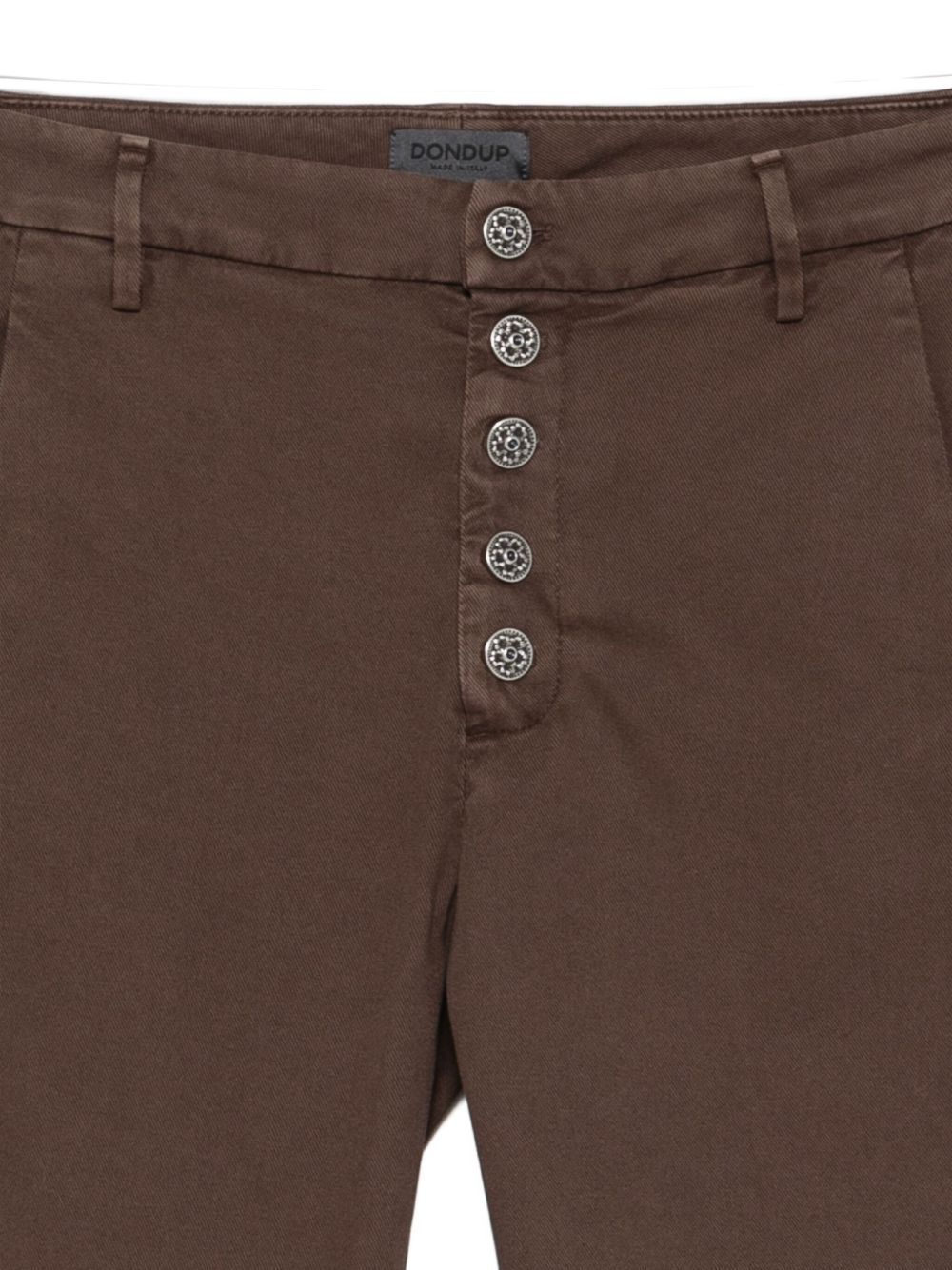 Dondup Buttoned-up Trousers In Brown