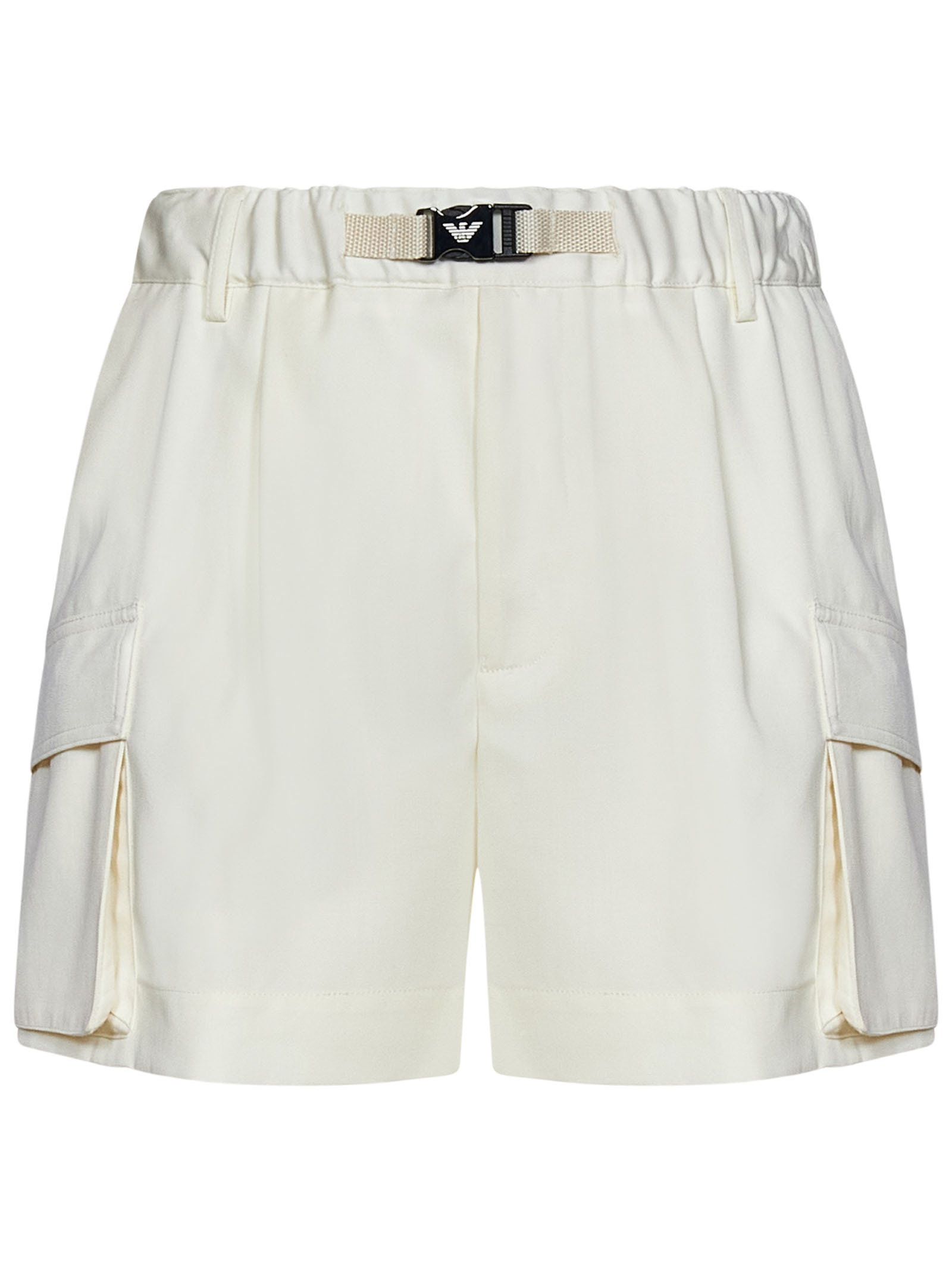 Emporio Armani Logo Shorts In White