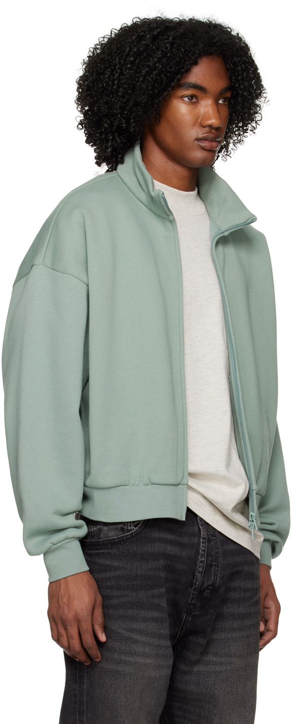 Essentials Fullzip Cotton-blend Jacket In Green