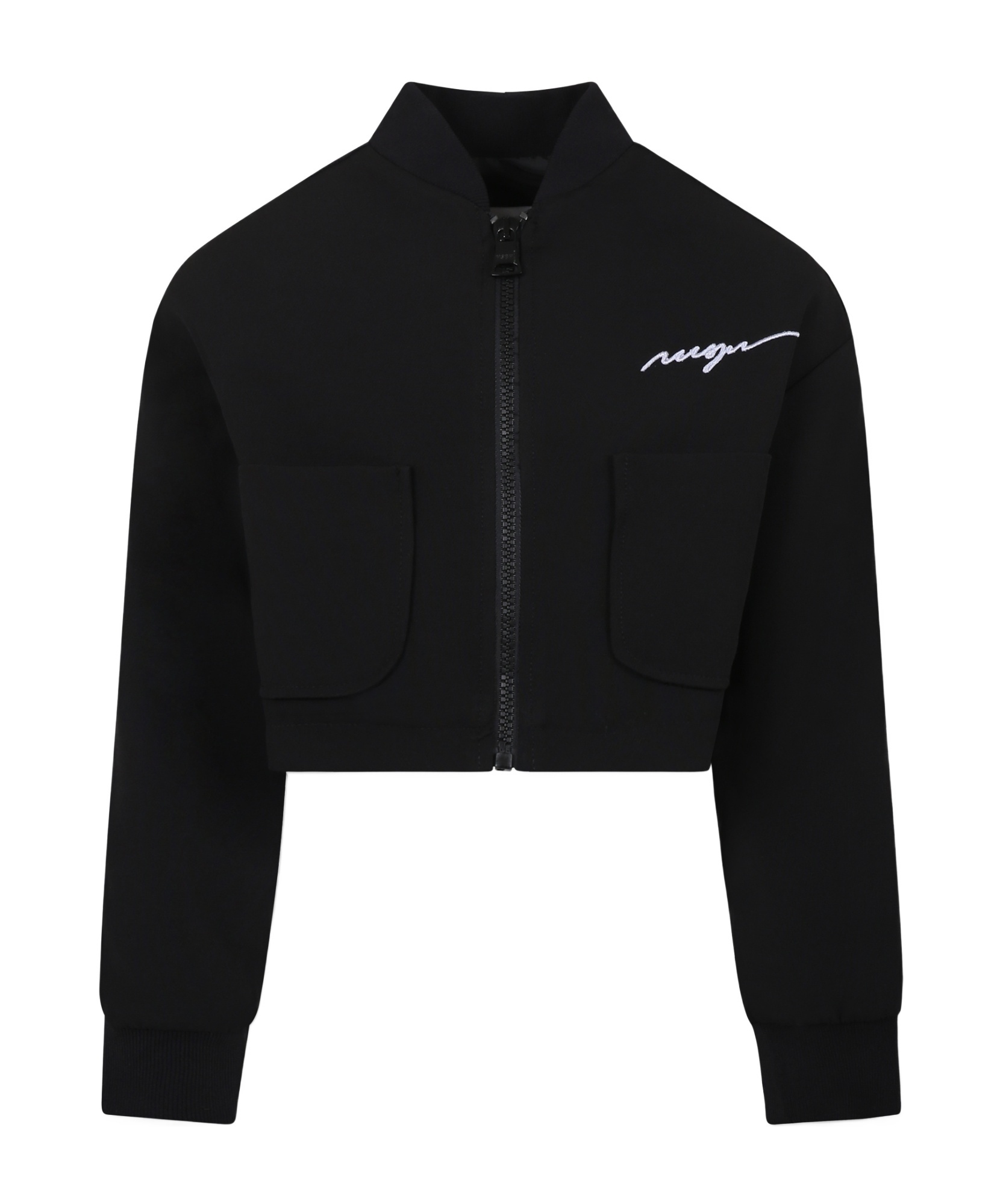 Shop Msgm Logo-tape Bomber Jacket In Black