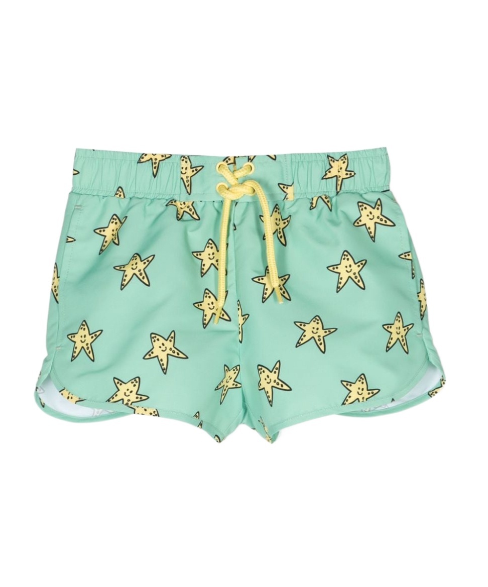 Stella Mccartney Loose Waist Swimming Shorts In Green
