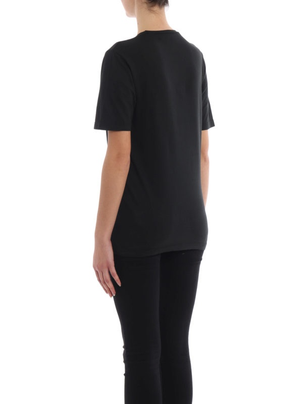 Dsquared2 Logo Printed Pattern T-shirt In Black