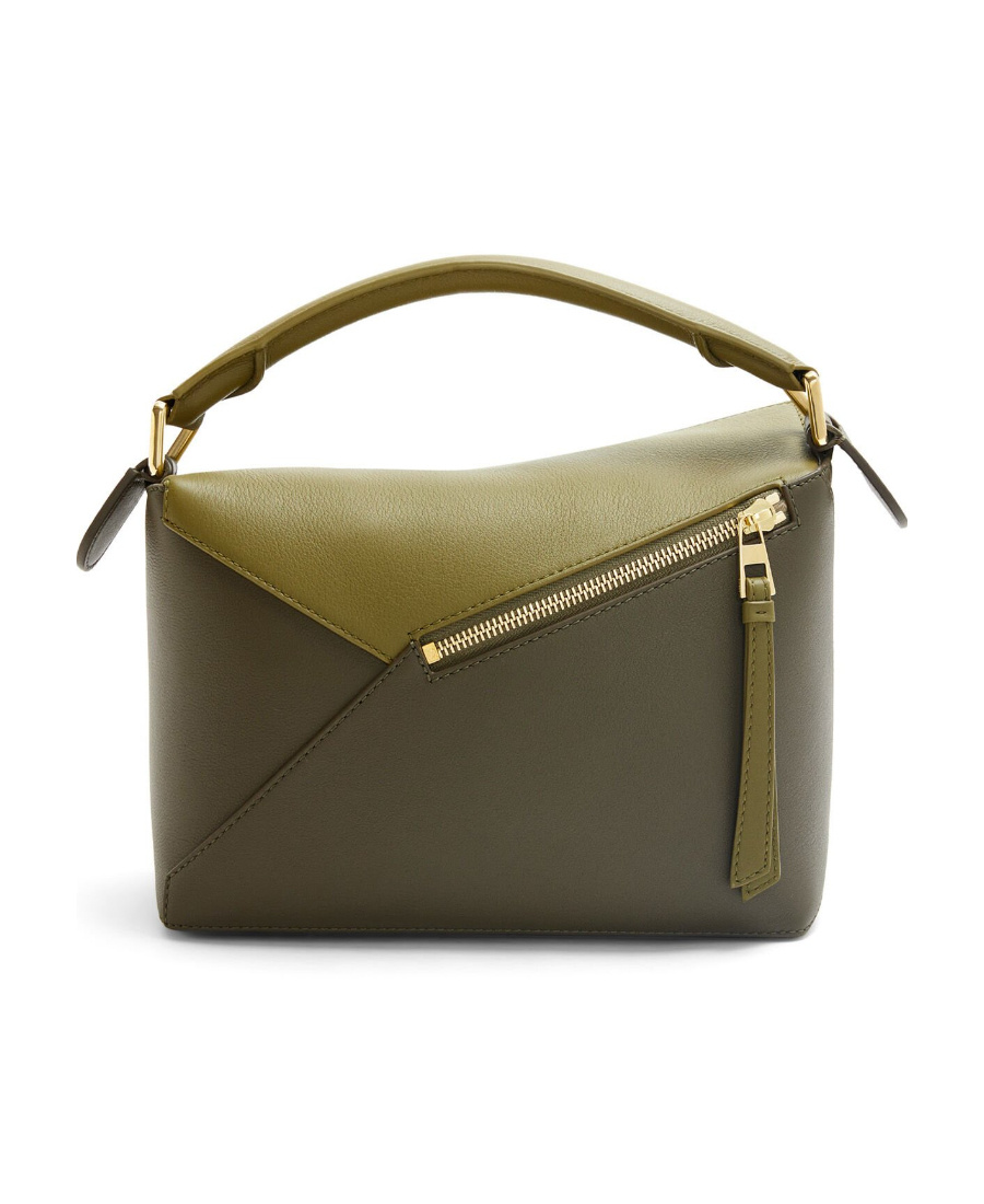 Loewe Small Puzzle Shoulder Bag In Green