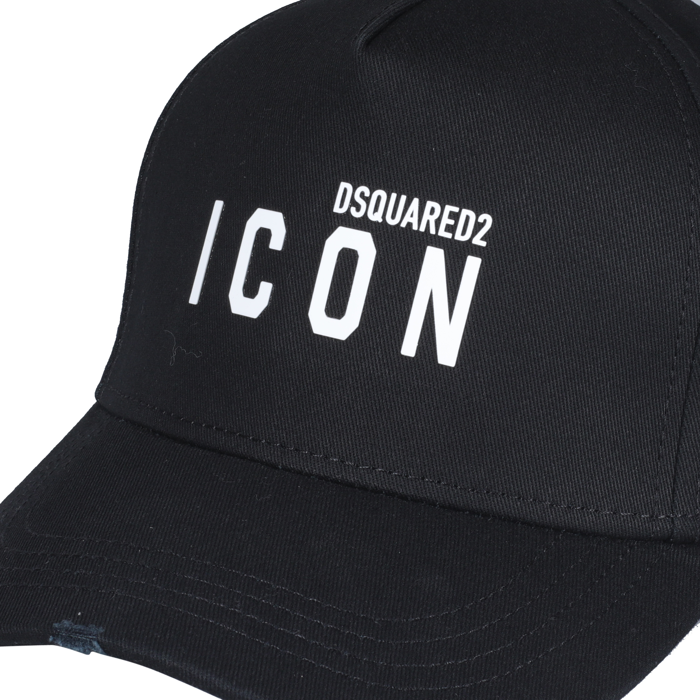 Dsquared2 Dsquared Man Black Cotton Baseball Cap In Black