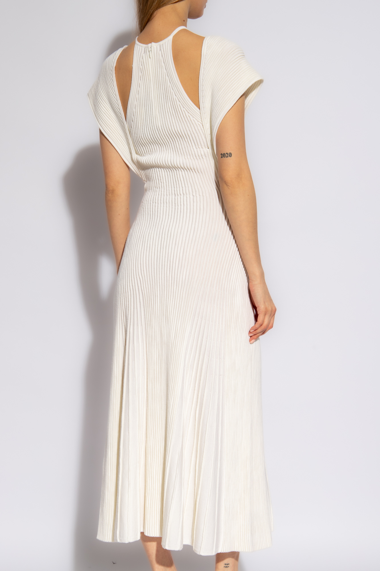 Shop Chloé Rib Dress In White