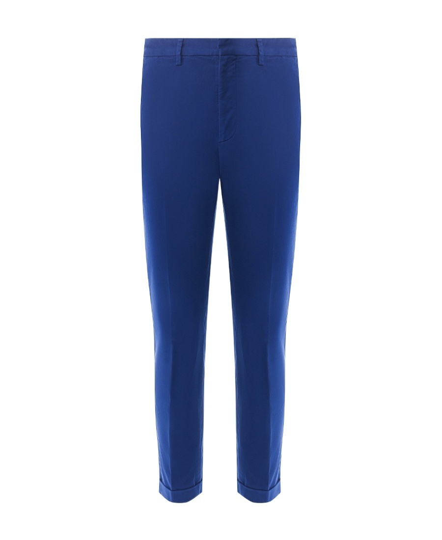 Zegna Pleated And Curled Casual Pants In Blue