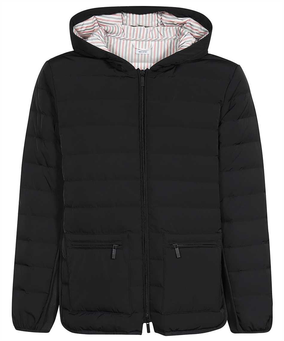 Thom Browne Down Jacket 4bar In Black