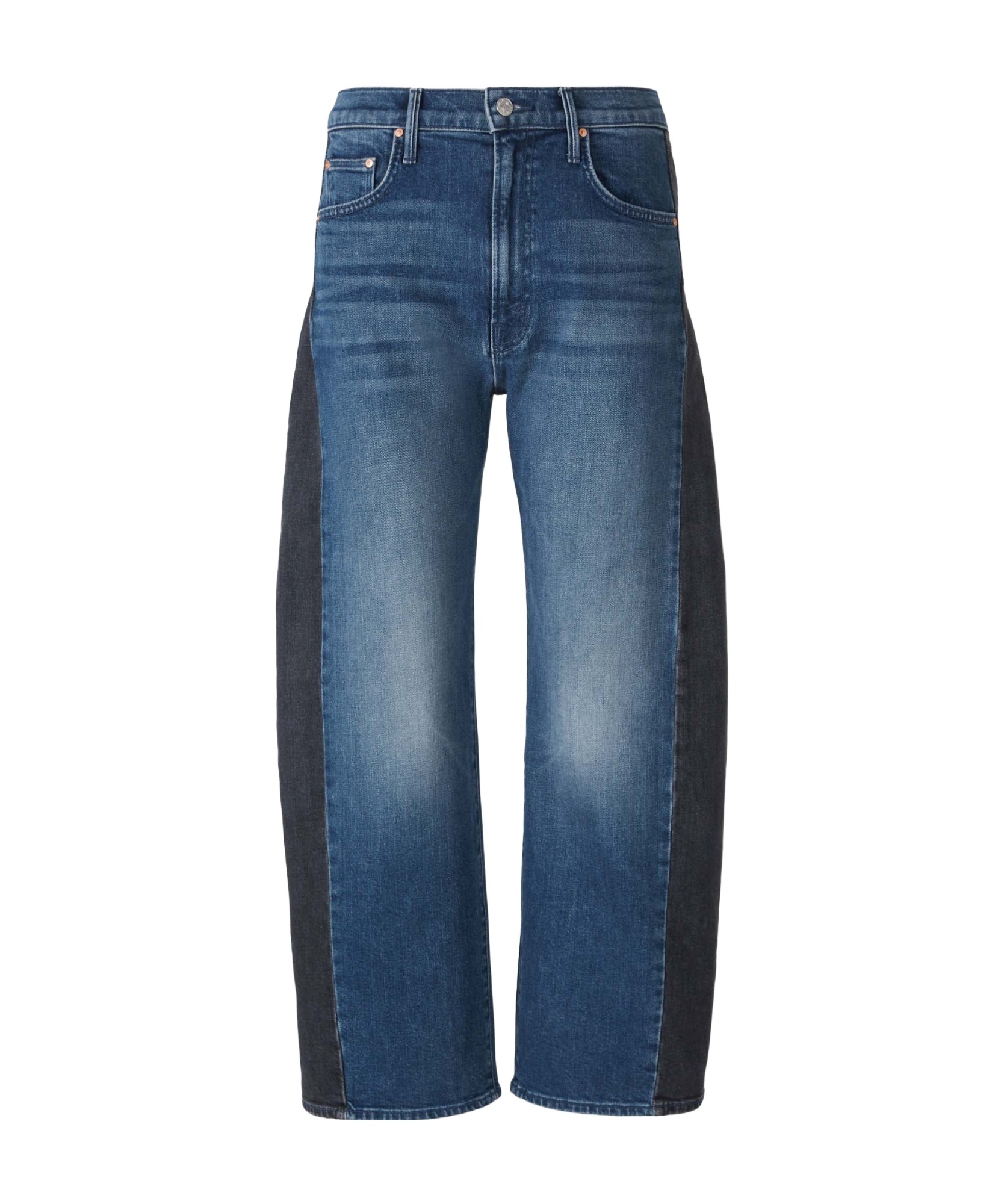 Mother The Half Pipe Flood Jeans In Blue