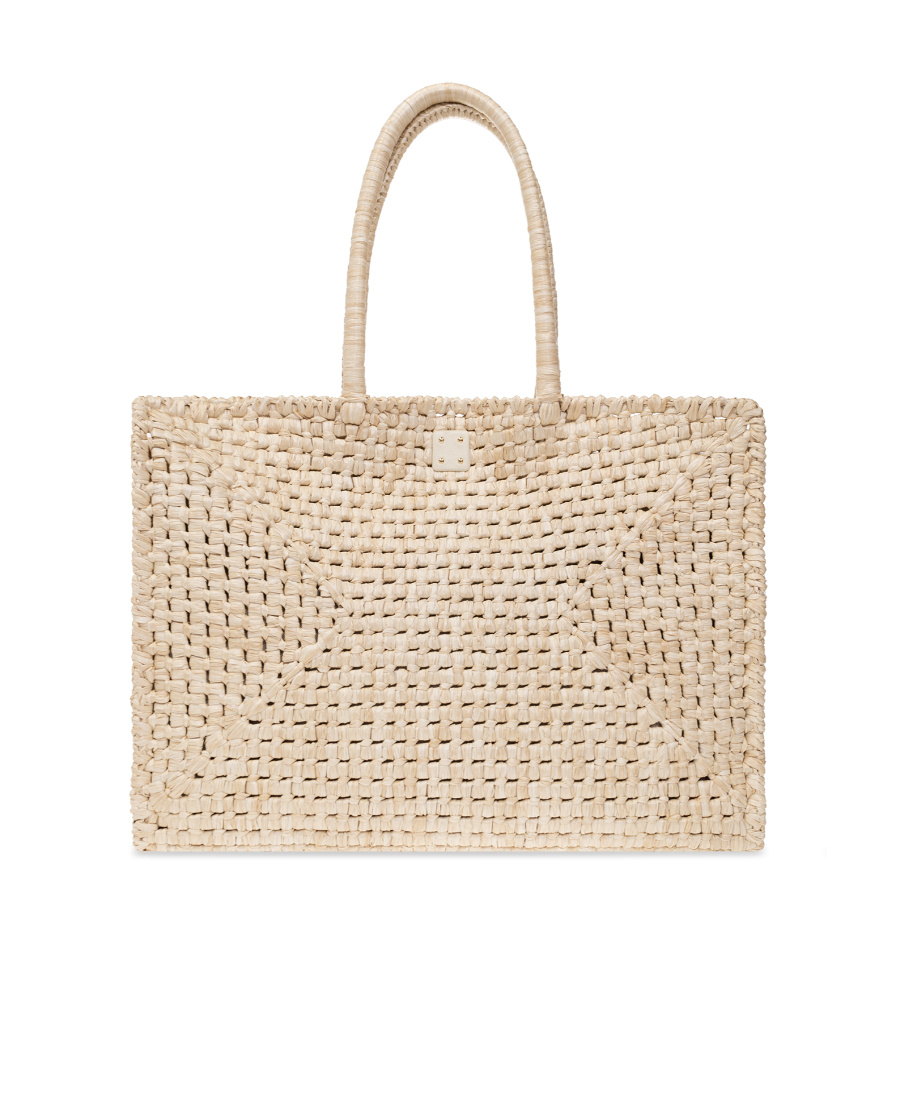Ferragamo The Studio Raffia Basket Top-handle Bag In Nude