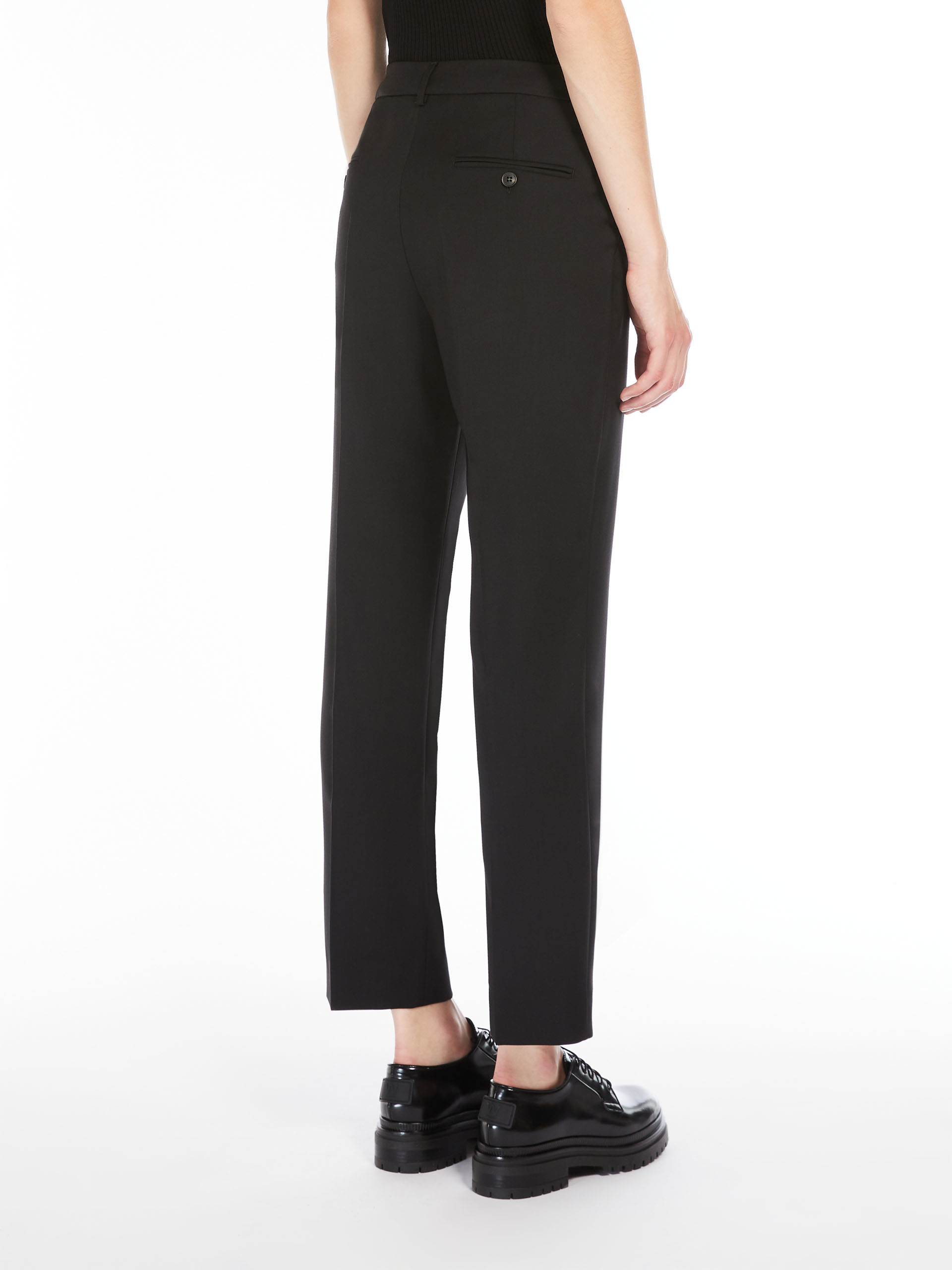 Weekend Max Mara Logo Casual Pants In Black