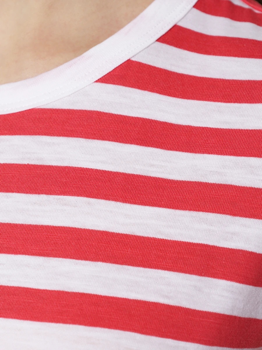 Hugo Boss Striped Short-sleeved T-shirt In Pink