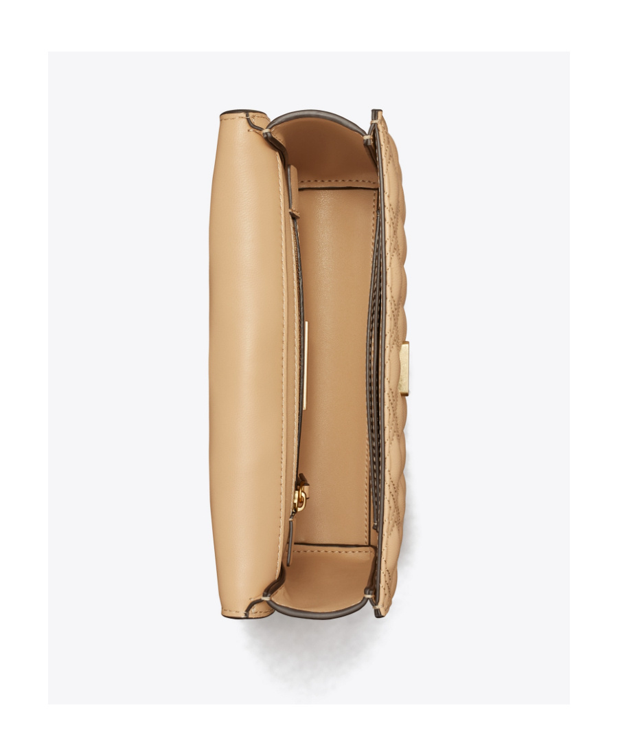 Tory Burch Small Fleming Crossbody Bag In Nude
