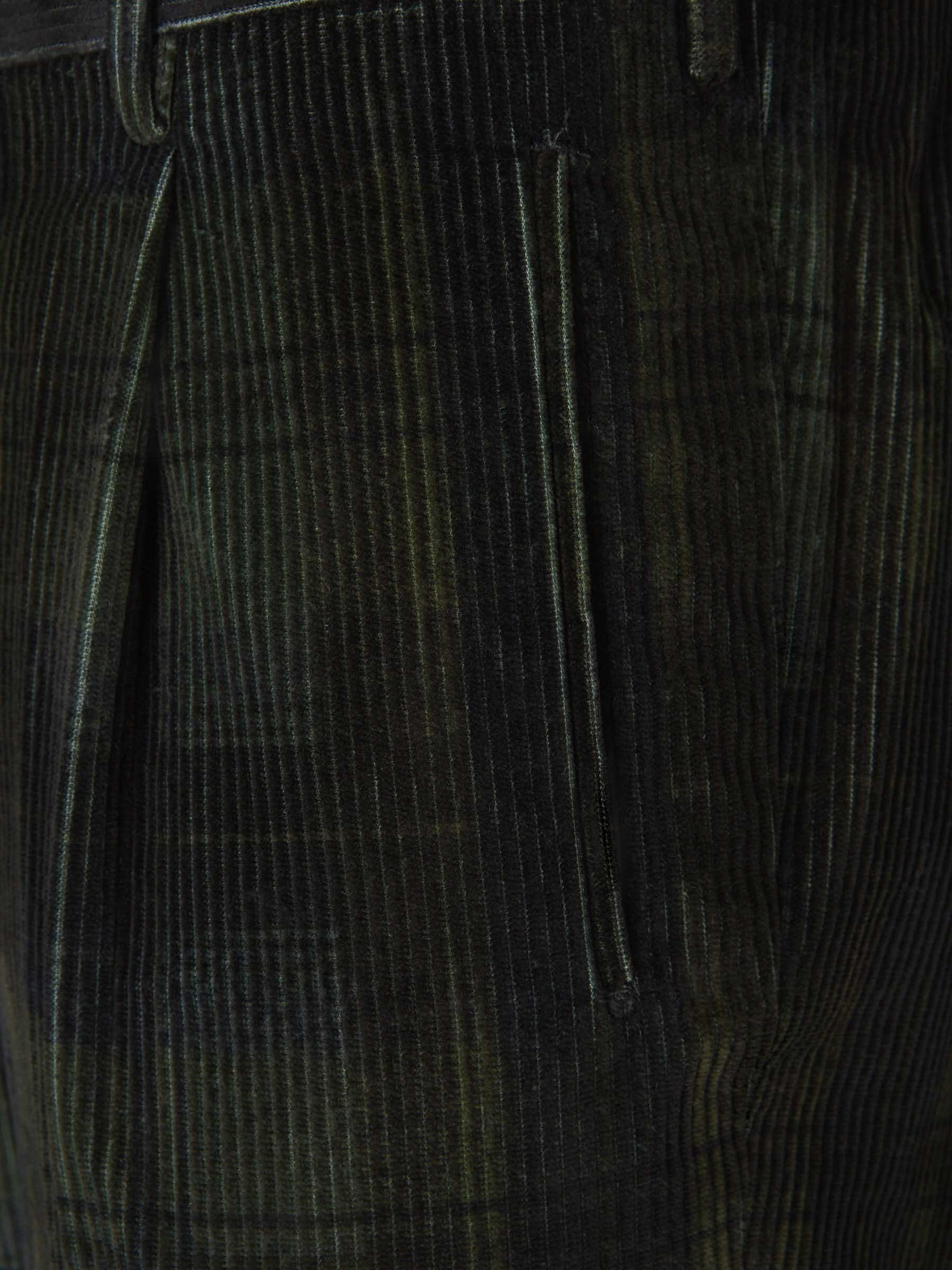Incotex Cotton Corduroy Trousers In Black