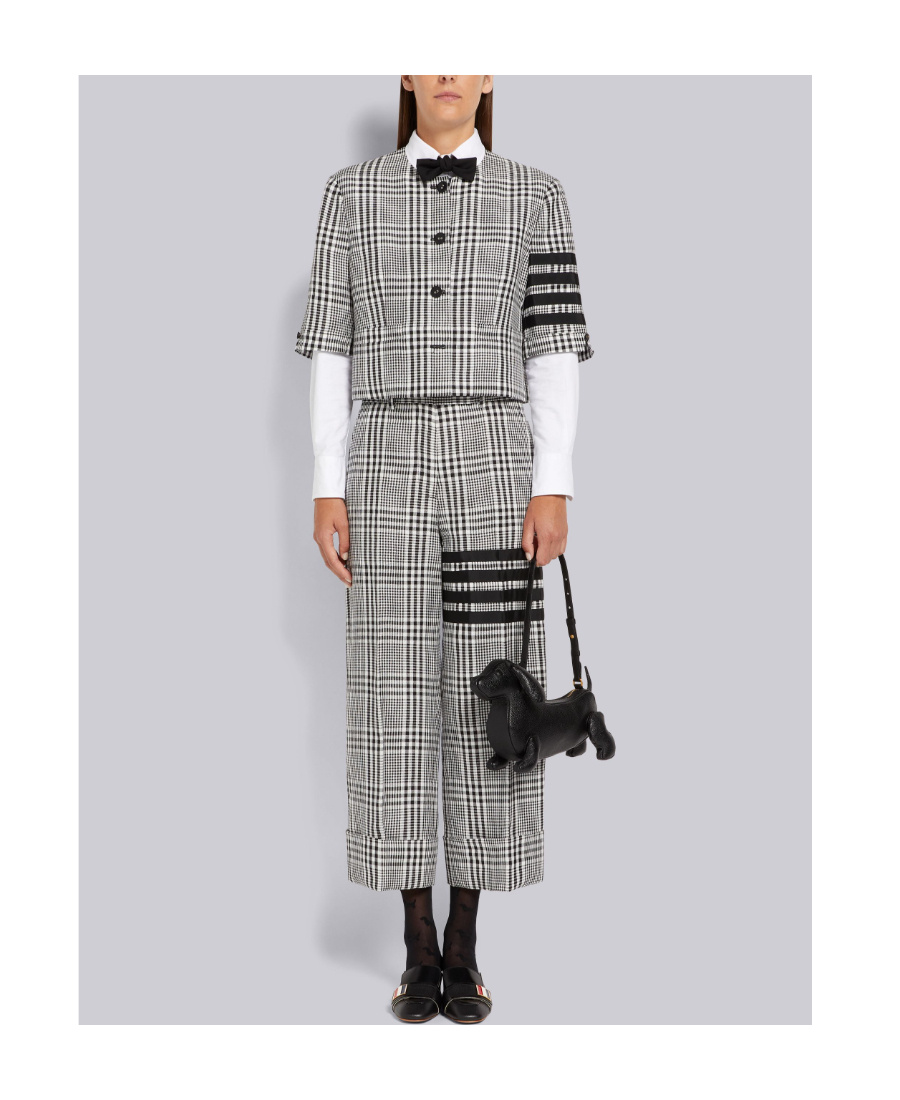 Thom Browne 4-bar Stripe Cardigan Jacket In Gray