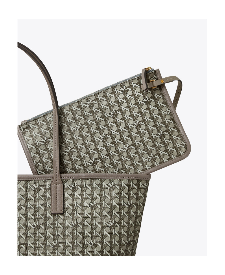 Tory Burch Small Zip Shopping Bag Always Ready In Green