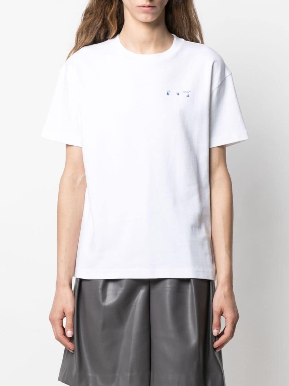 Off-white Floral Arrows T-shirt In White