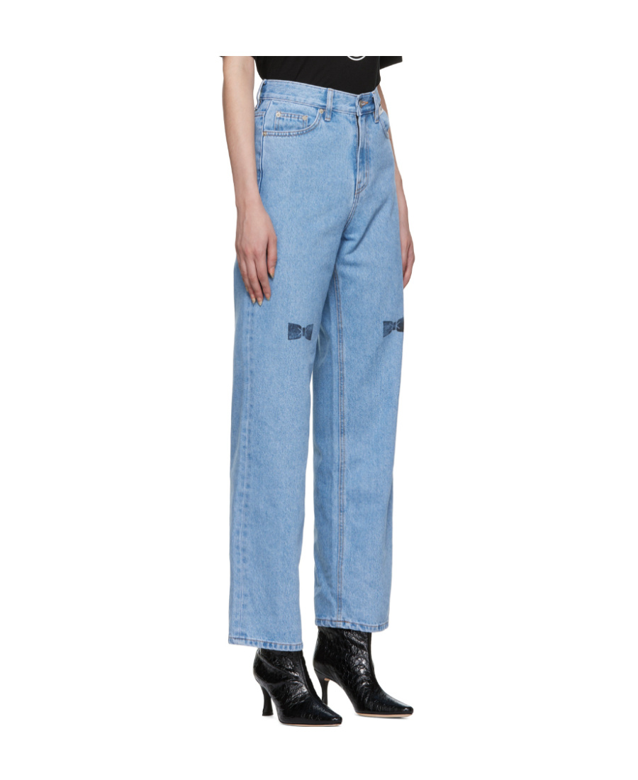 Kimhēkim High-rise Straight-leg Jeans In Blue