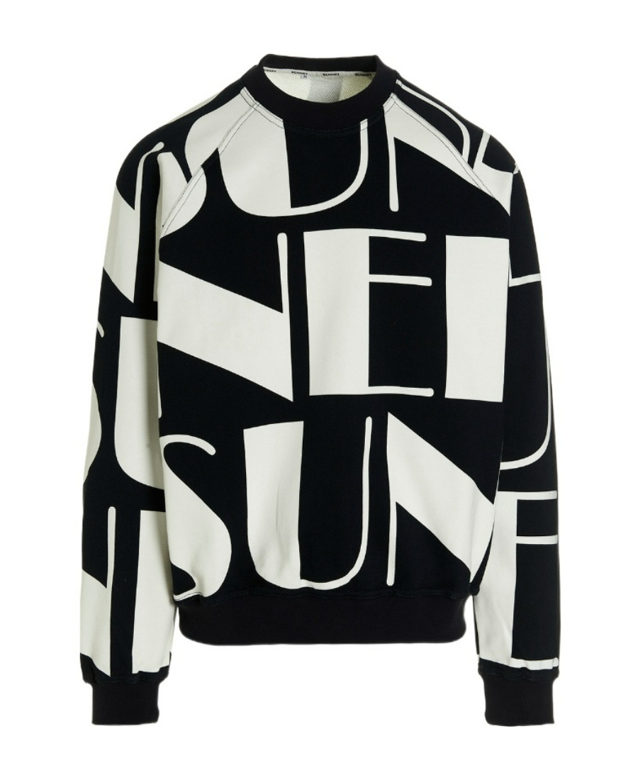 Sunnei All-over Logo Printed Crewneck Sweatshirt