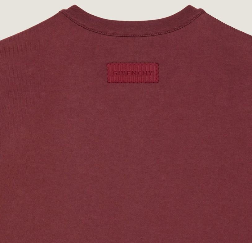 Givenchy Bi-material T-shirt With  Patch In Red