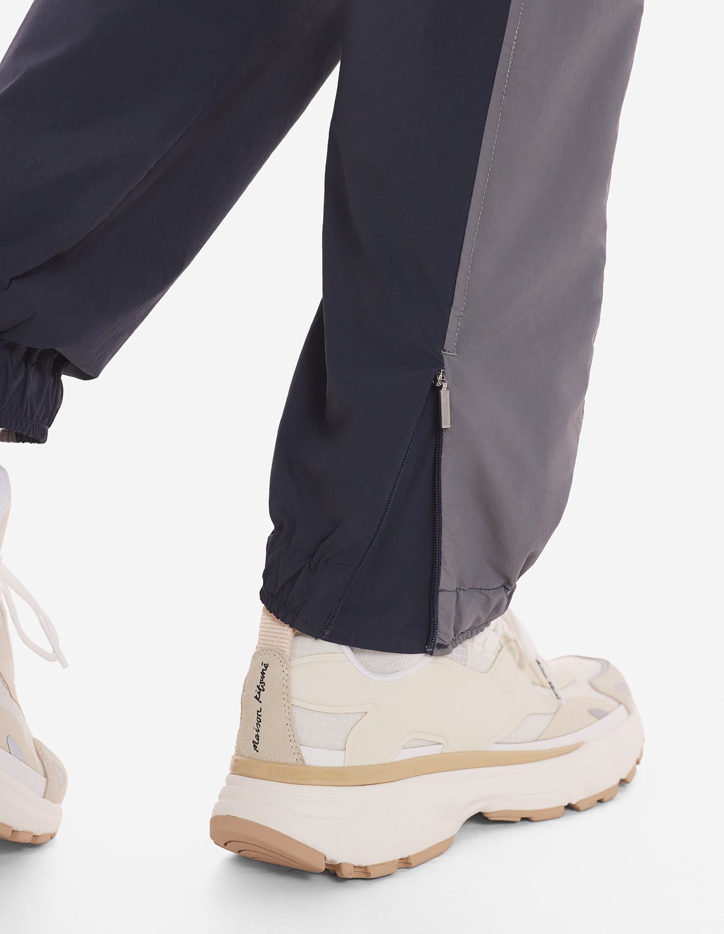 Maison Kitsuné Maison Kitsune Colourblock Technical Track Pants In Black