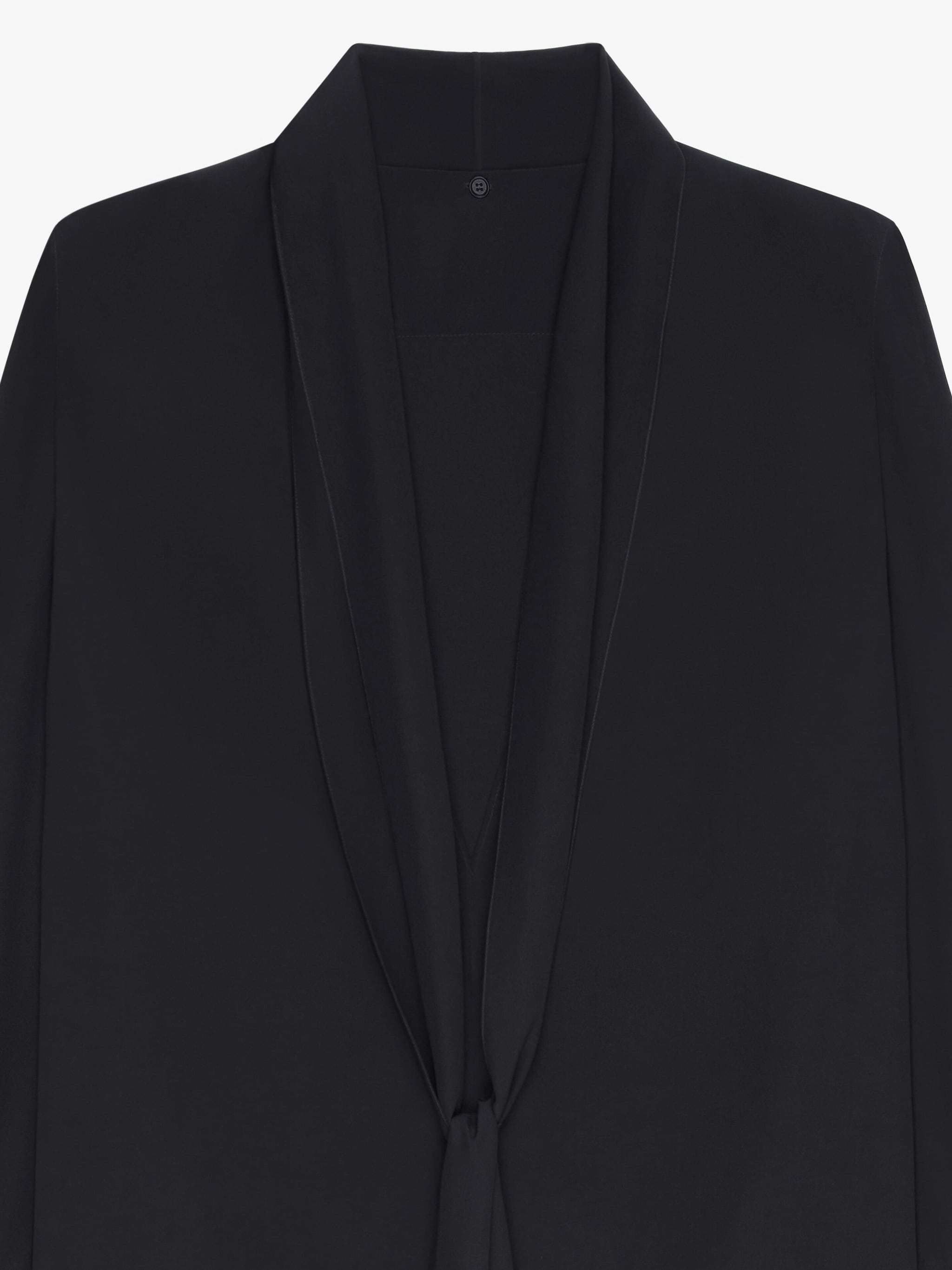 Givenchy Blouse In Silk With Long Removable Lavalliere In Black