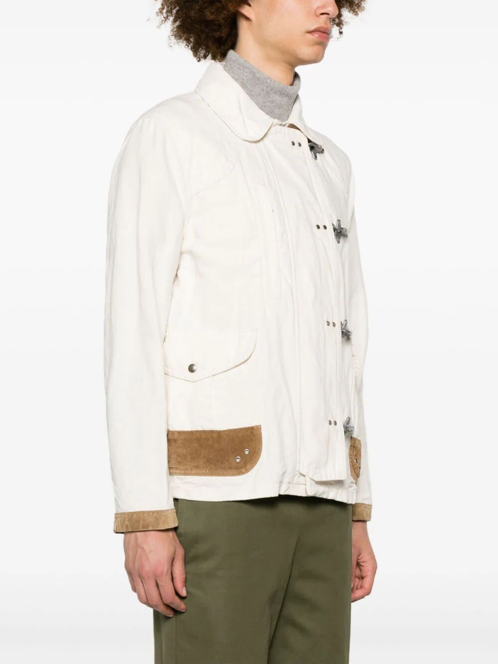 Fay Clasp-fastened Light-weight Jacket In White