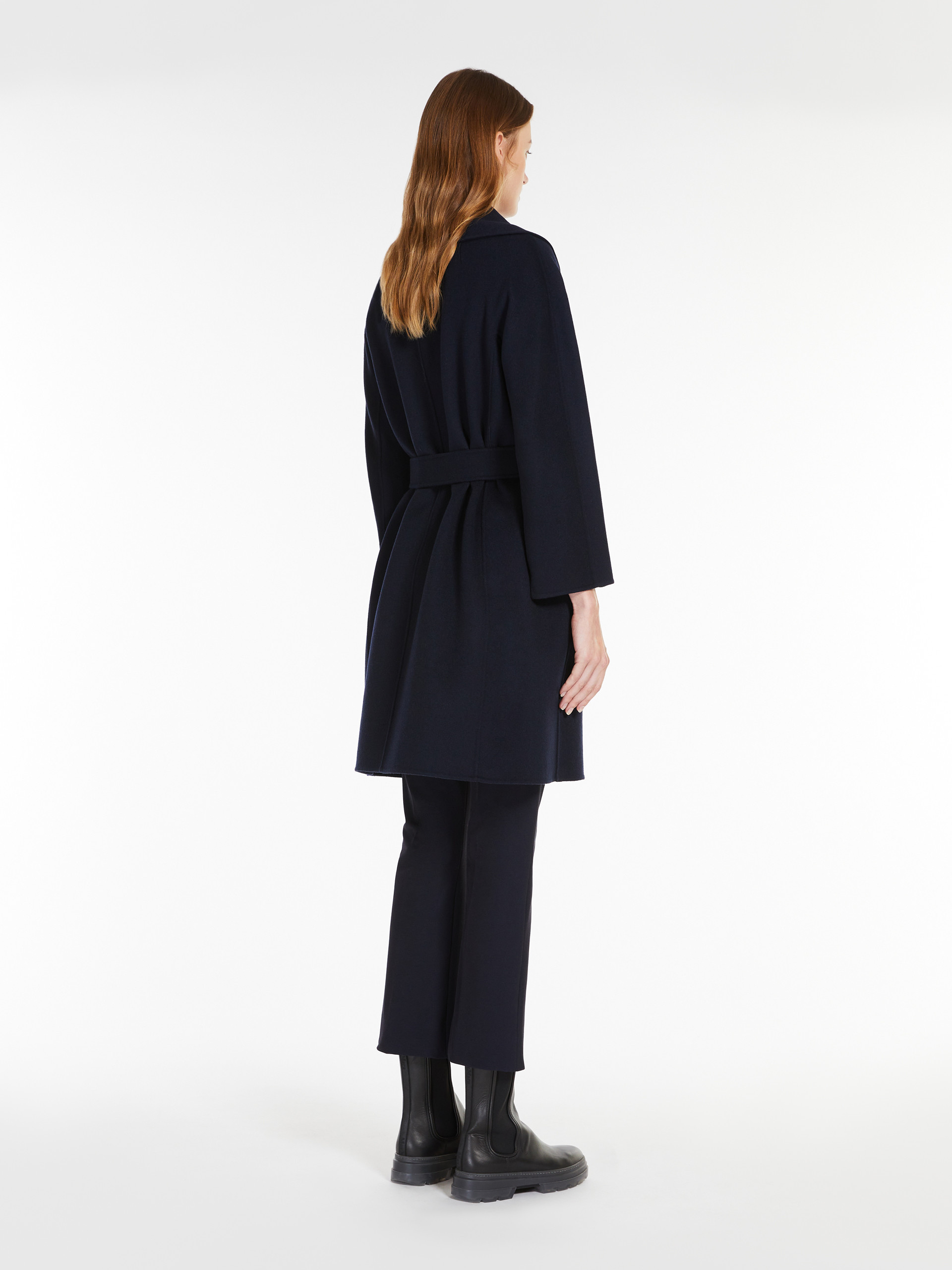 Max Mara Long-sleeved Coat In Black